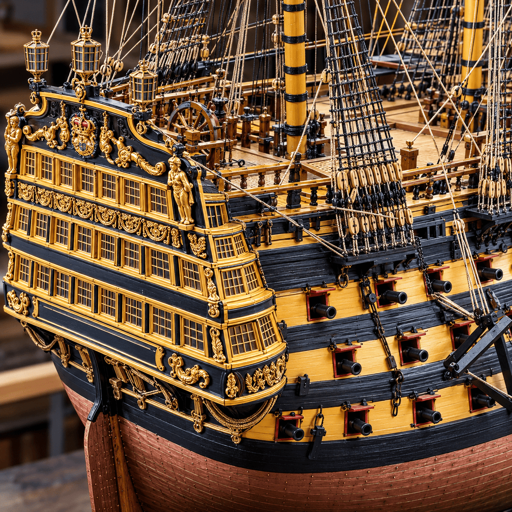 HMS Victory Wooden Ship Model Kit – 1:96 Scale 103.2 cm - Ocean Relic Studio