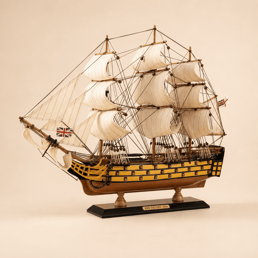 HMS Victory Wooden Ship Model – Premium 60 cm - Ocean Relic Studio- Handcrafted Wooden Ship Model