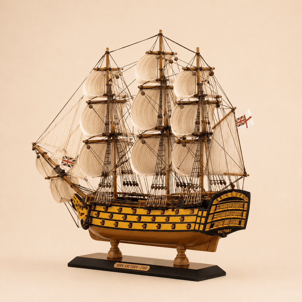HMS Victory Wooden Ship Model – Premium 60 cm - Ocean Relic Studio- Handcrafted Wooden Ship Model