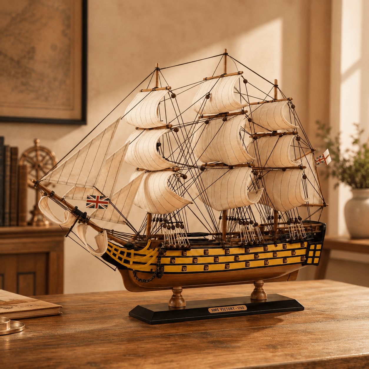 HMS Victory Wooden Ship Model – Premium 60 cm - Ocean Relic Studio- Handcrafted Wooden Ship Model
