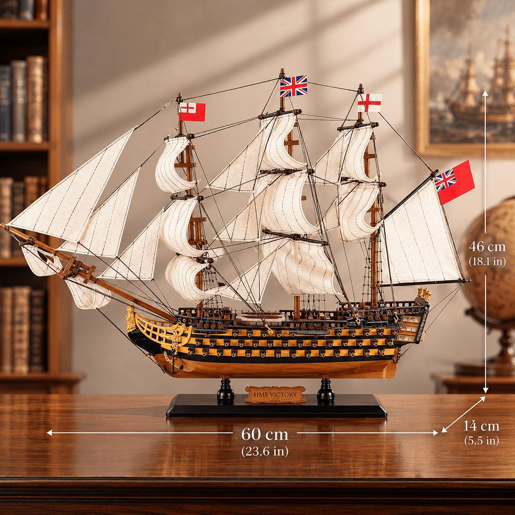 HMS Victory Wooden Ship Model – Premium 60 cm - Ocean Relic Studio