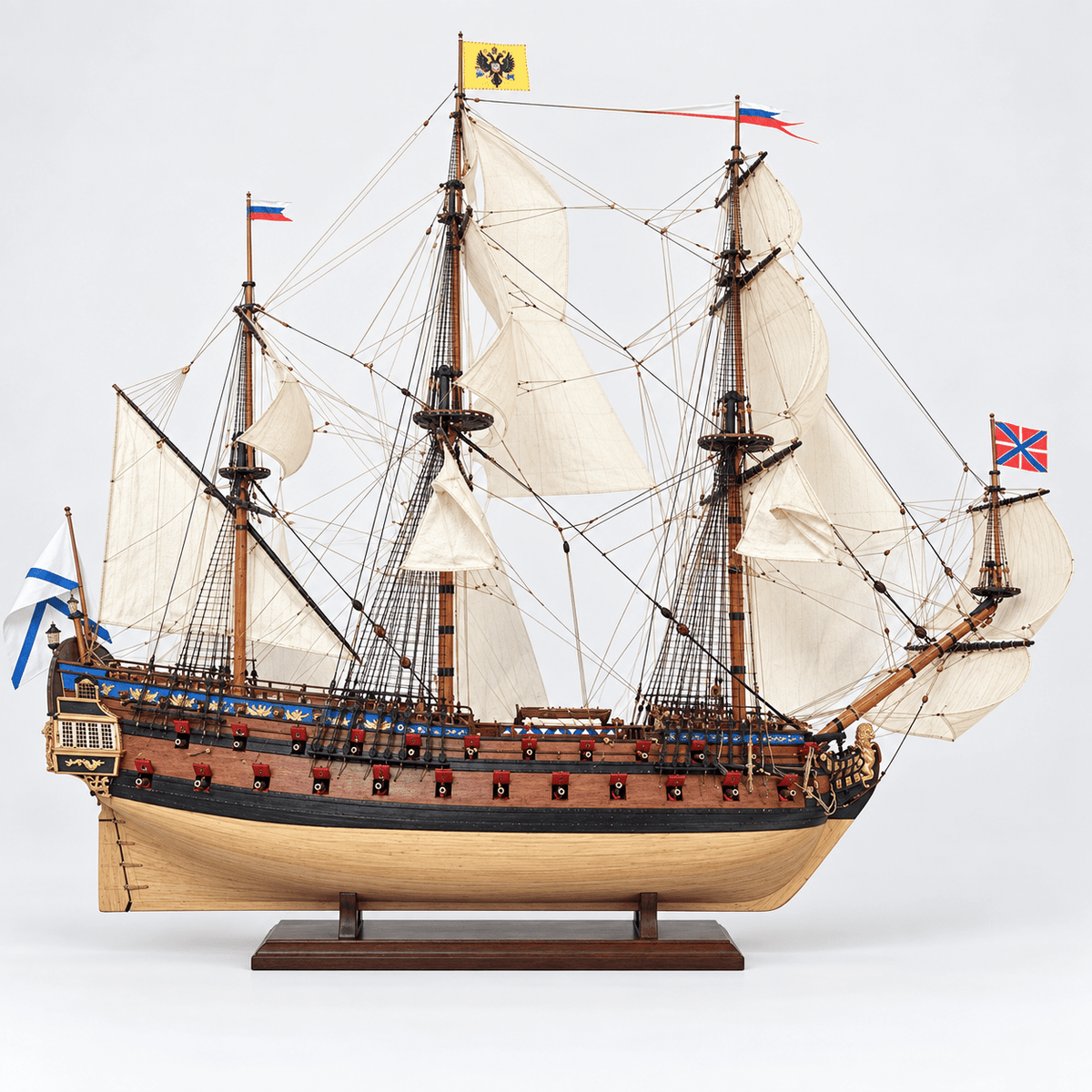 Ingermanland 1715 Wooden Ship Model Kit – Deluxe 130 cm - Ocean Relic Studio