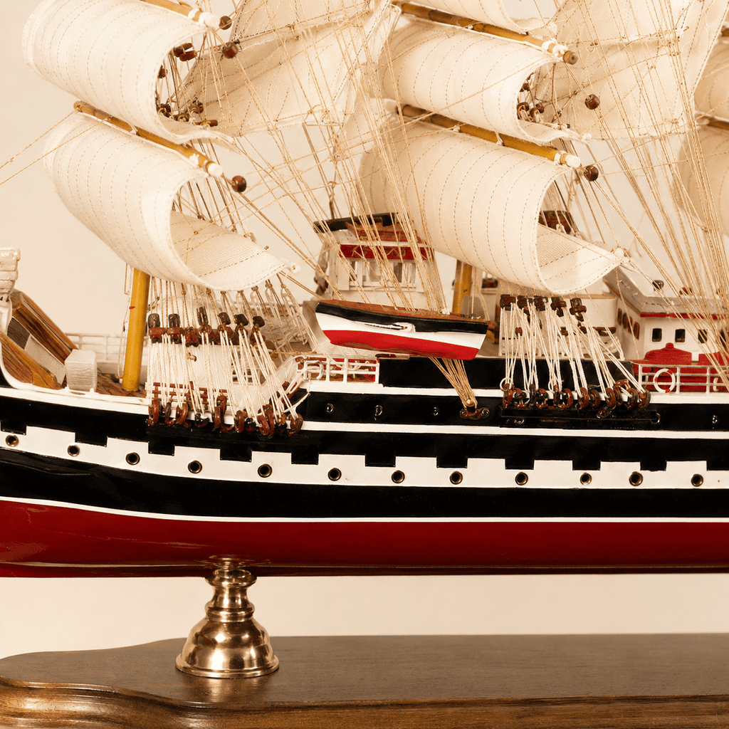Krusenstern Wooden Ship Model – Deluxe 80 cm - Ocean Relic Studio- Handcrafted Wooden Ship Model