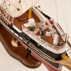Krusenstern Wooden Ship Model – Deluxe 80 cm - Ocean Relic Studio- Handcrafted Wooden Ship Model