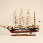 Krusenstern Wooden Ship Model – Deluxe 80 cm - Ocean Relic Studio- Handcrafted Wooden Ship Model