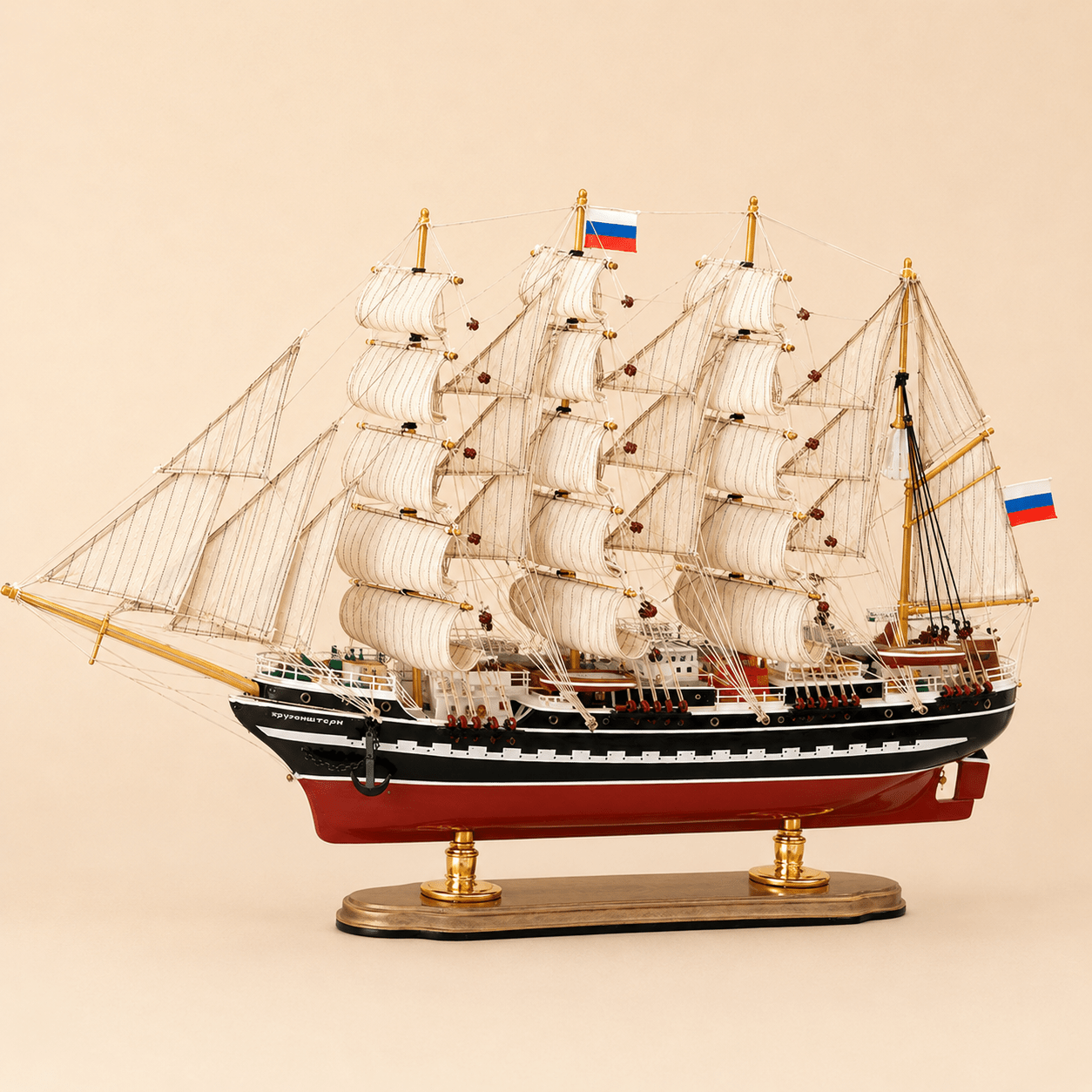 Kruzenshtern Wooden Ship Model – Premium 52 cm - Ocean Relic Studio