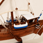 Kuwait Dhow Wooden Ship Model – Classic 30 cm - Ocean Relic Studio- Handcrafted Wooden Ship Model
