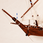 Kuwait Dhow Wooden Ship Model – Classic 30 cm - Ocean Relic Studio- Handcrafted Wooden Ship Model
