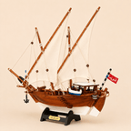 Kuwait Dhow Wooden Ship Model – Classic 40 cm - Ocean Relic Studio- Handcrafted Wooden Ship Model