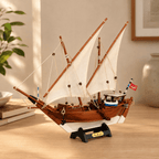 Kuwait Dhow Wooden Ship Model – Classic 40 cm - Ocean Relic Studio- Handcrafted Wooden Ship Model
