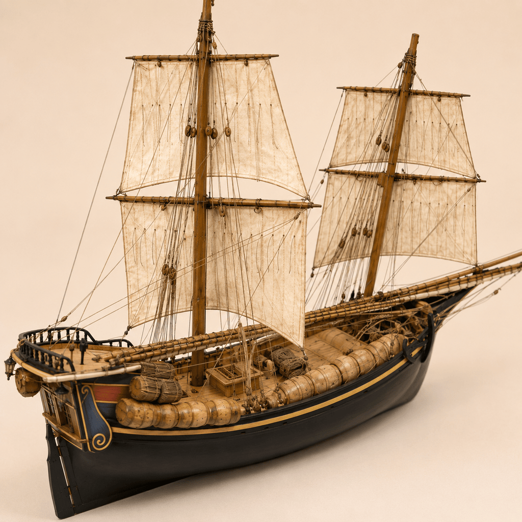 La Seine Wooden Ship Model Kit – 1:72 Scale Genoese Pinque - Ocean Relic Studio- Handcrafted Wooden Ship Model