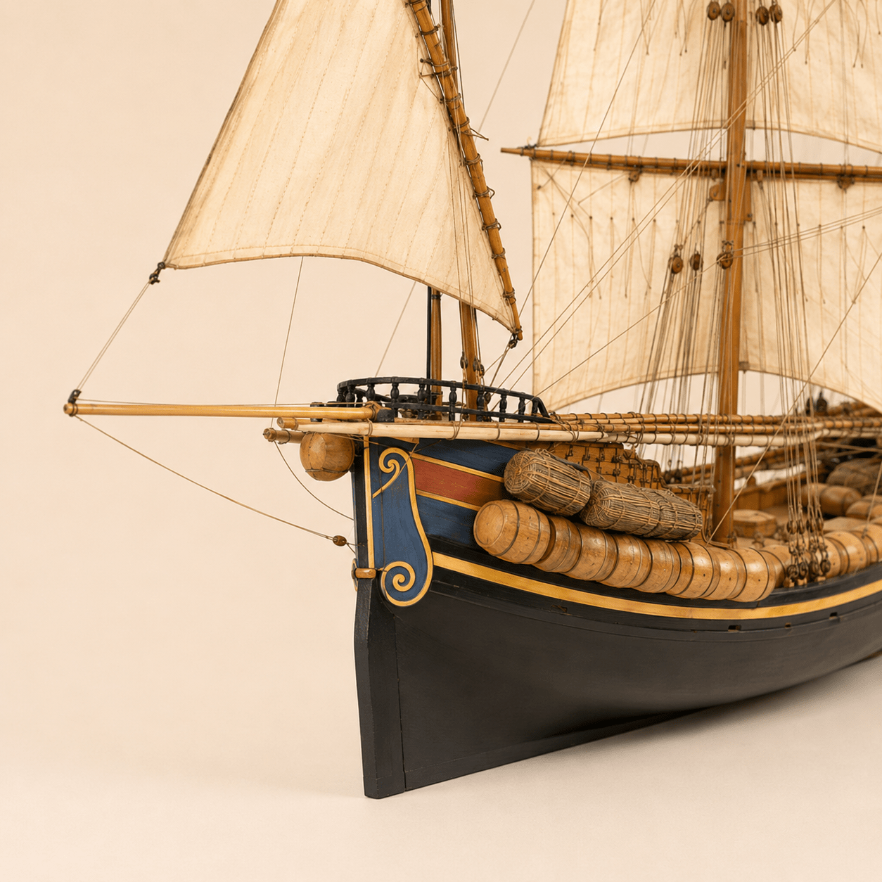 La Seine Wooden Ship Model Kit – 1:72 Scale Genoese Pinque - Ocean Relic Studio- Handcrafted Wooden Ship Model
