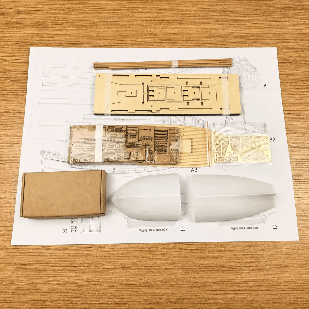 La Seine Wooden Ship Model Kit – 1:72 Scale Genoese Pinque - Ocean Relic Studio- Handcrafted Wooden Ship Model