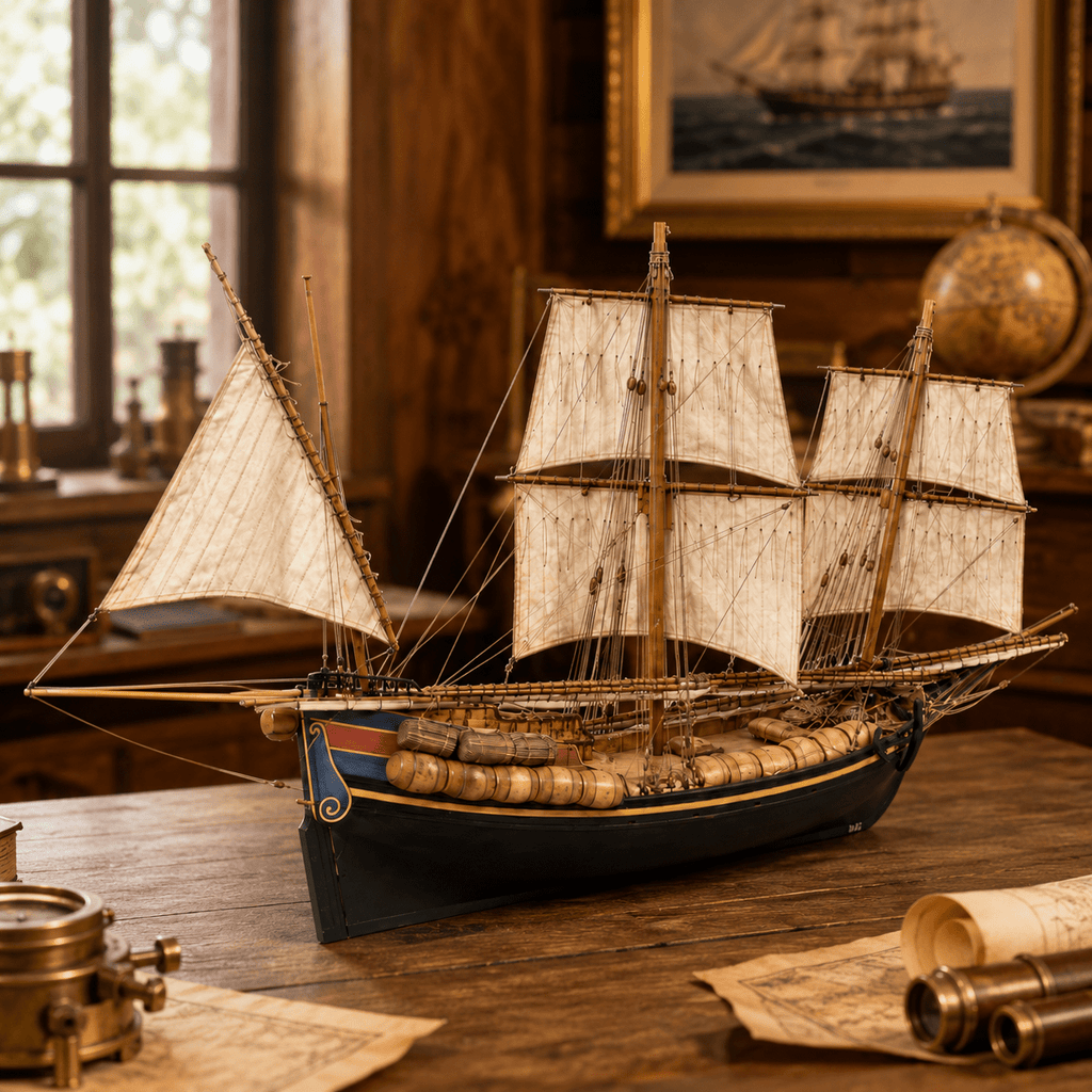 La Seine Wooden Ship Model Kit – 1:72 Scale Genoese Pinque - Ocean Relic Studio- Handcrafted Wooden Ship Model