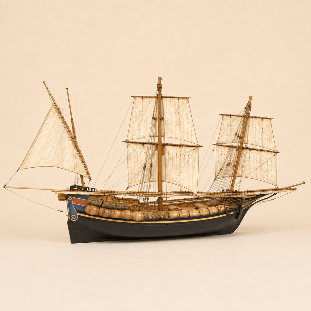 La Seine Wooden Ship Model Kit – 1:72 Scale Genoese Pinque - Ocean Relic Studio- Handcrafted Wooden Ship Model