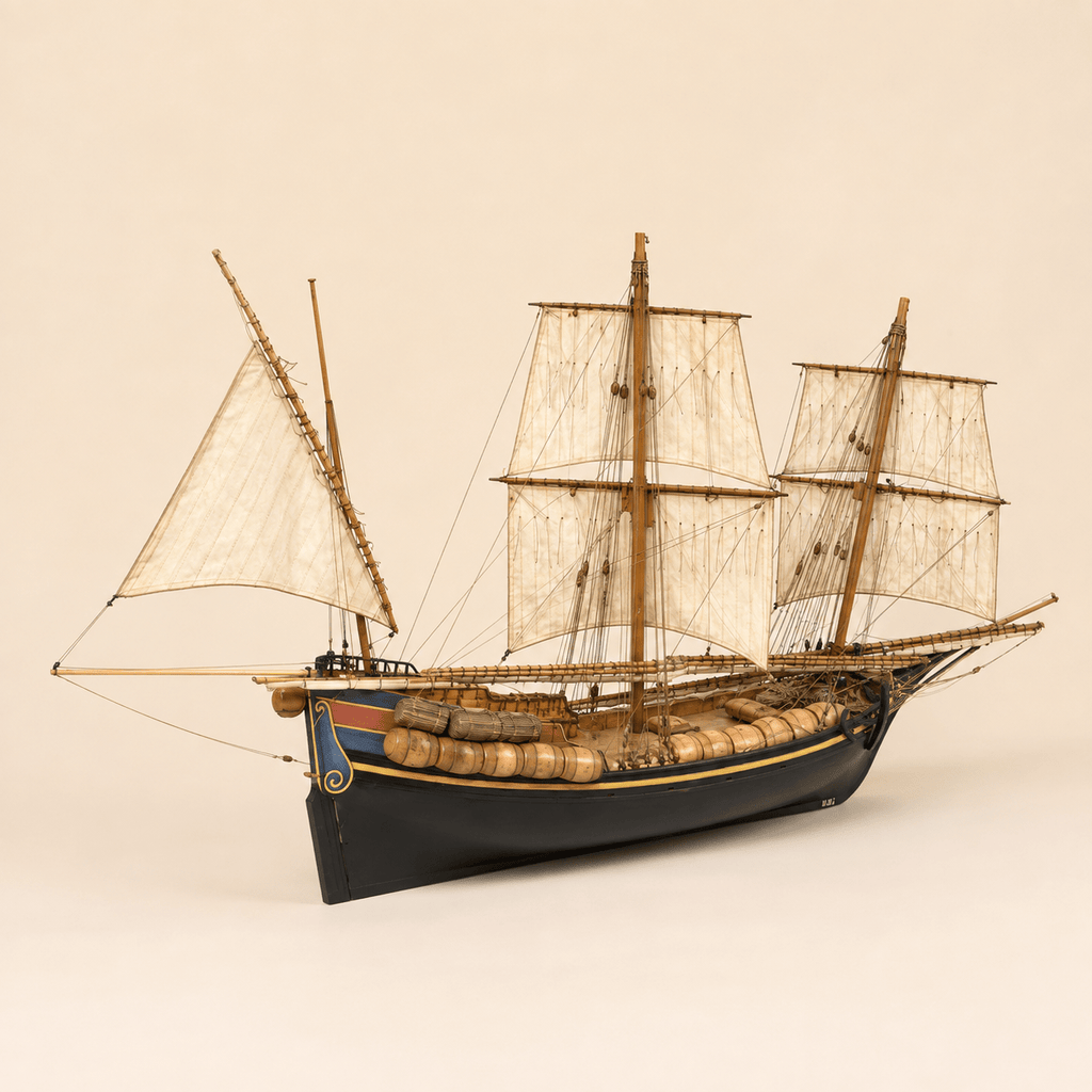 La Seine Wooden Ship Model Kit – 1:72 Scale Genoese Pinque - Ocean Relic Studio- Handcrafted Wooden Ship Model