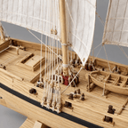Le Coureu 1776 French Sailing Ship Wooden Model Kit – Premium 55 cm - Ocean Relic Studio