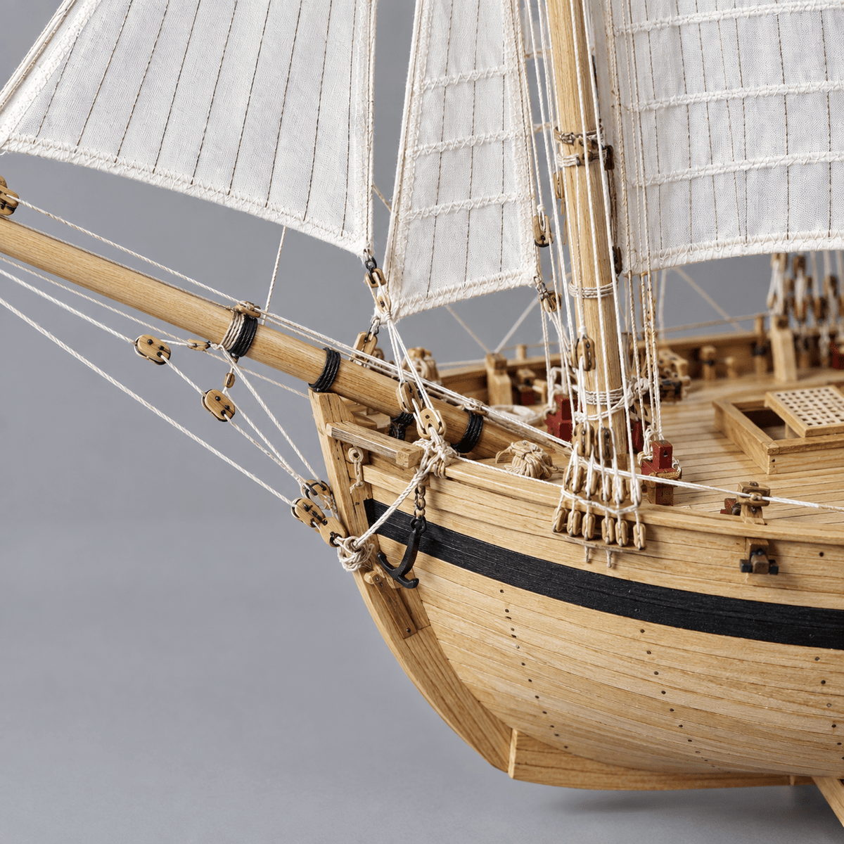 Le Coureu 1776 French Sailing Ship Wooden Model Kit – Premium 55 cm - Ocean Relic Studio