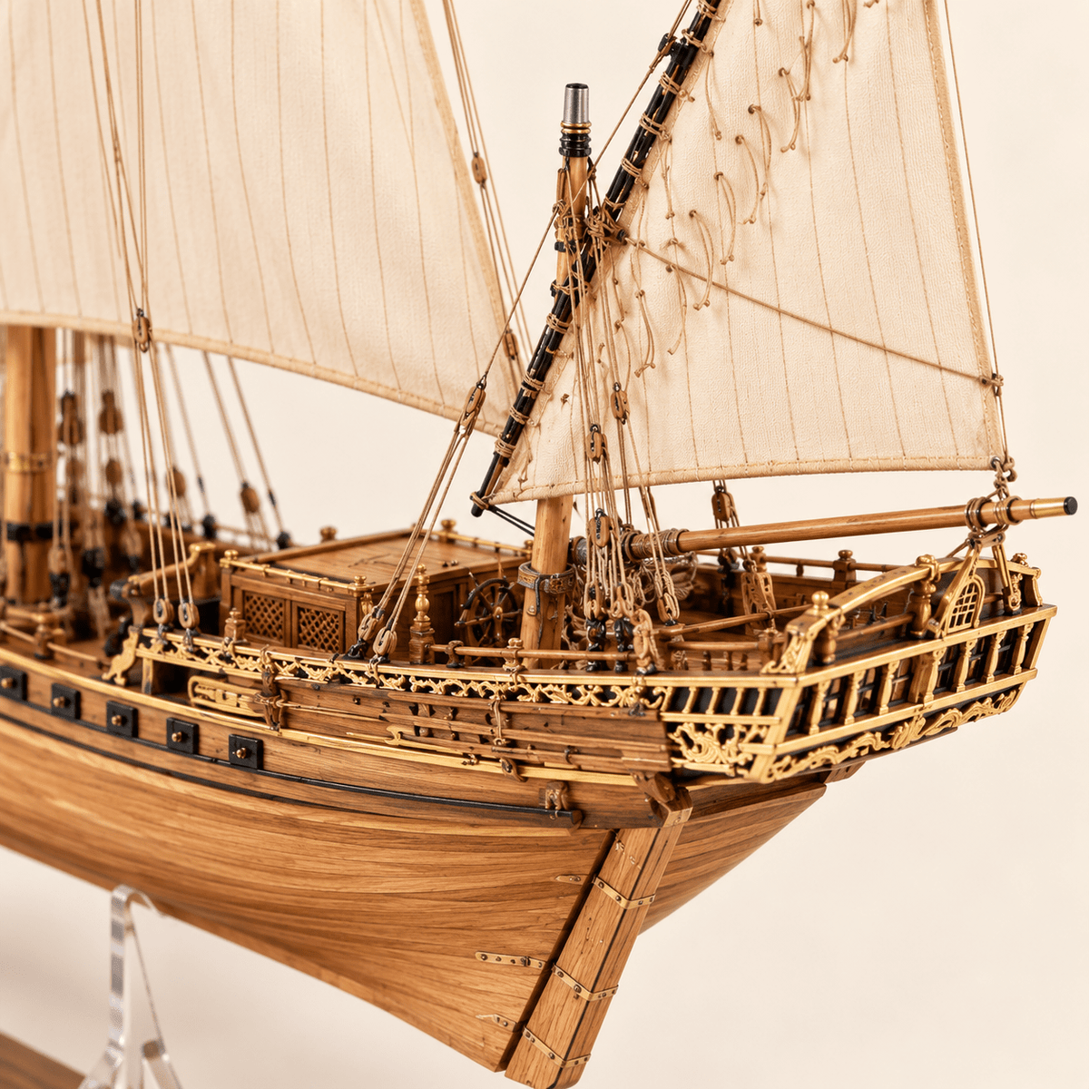 Le Requin Wooden Ship Model Kit – 1:48 Scale Full-Rib Solid Wood - Ocean Relic Studio