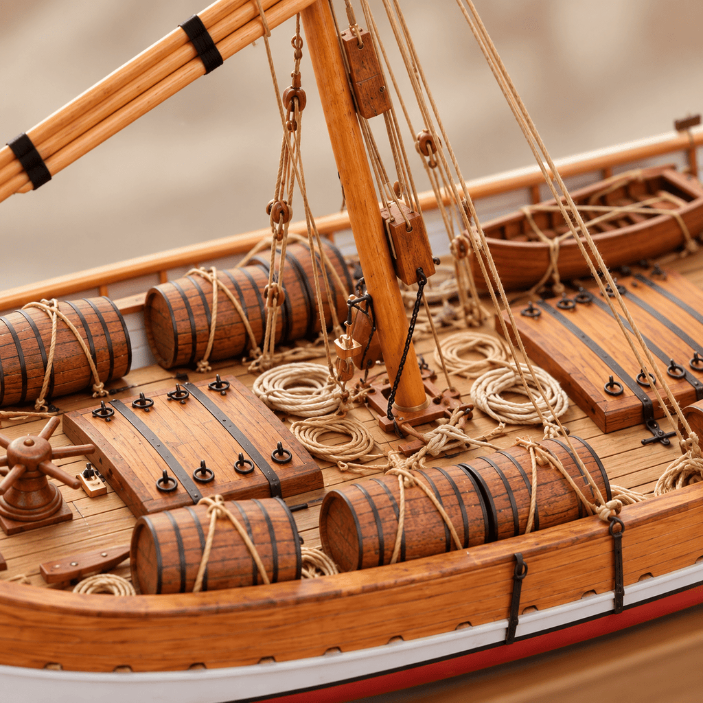 Leudo Mediterranean Wooden Ship Model Kit – 1:48 Scale - Ocean Relic Studio