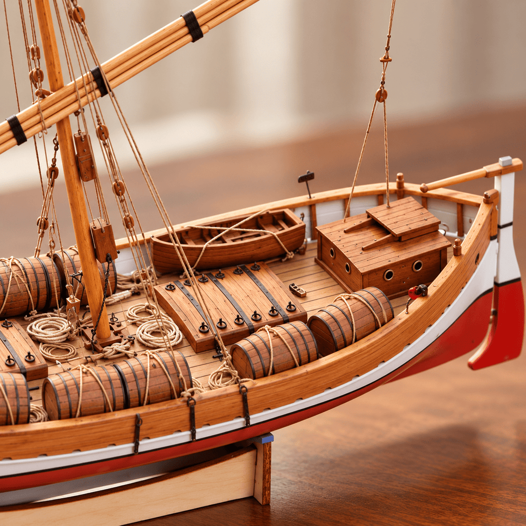 Leudo Mediterranean Wooden Ship Model Kit – 1:48 Scale - Ocean Relic Studio