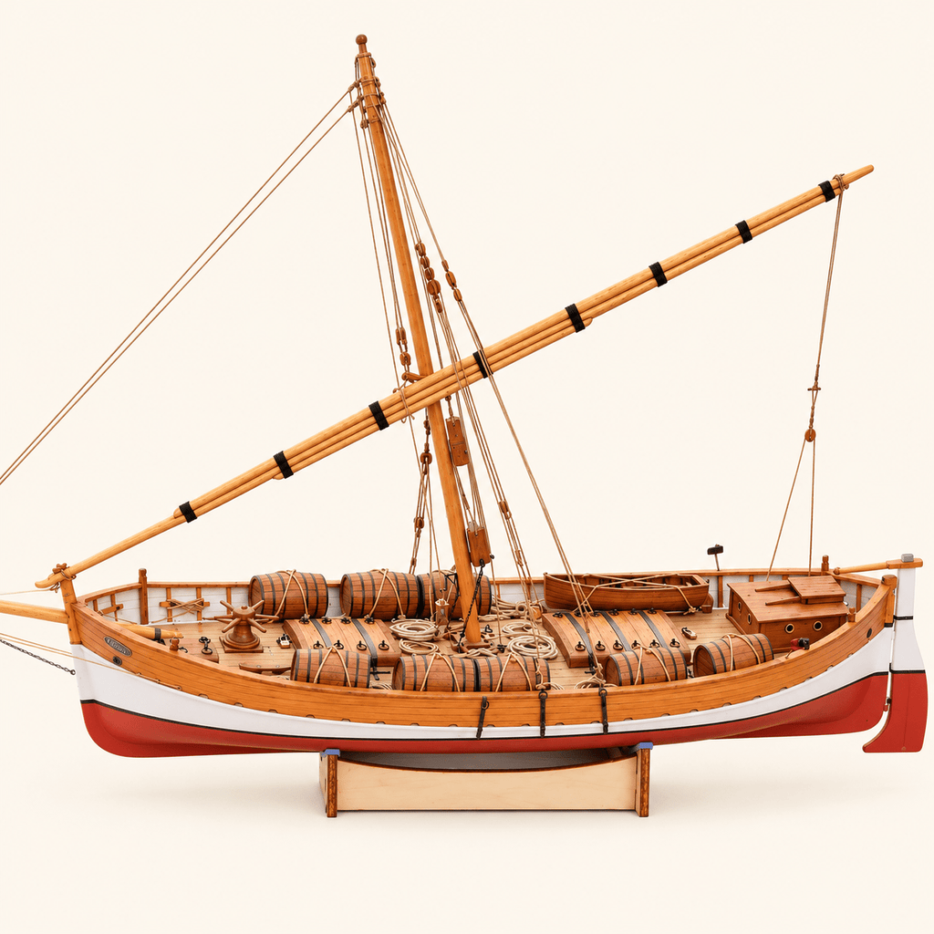 Leudo Mediterranean Wooden Ship Model Kit – 1:48 Scale - Ocean Relic Studio