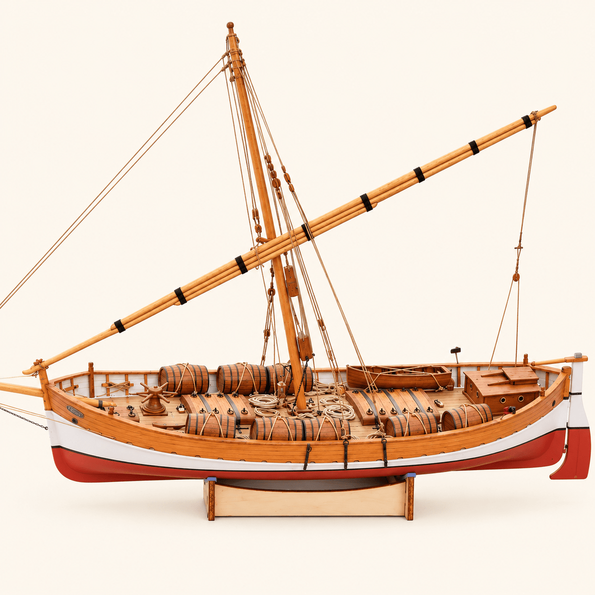 Leudo Mediterranean Wooden Ship Model Kit – 1:48 Scale - Ocean Relic Studio