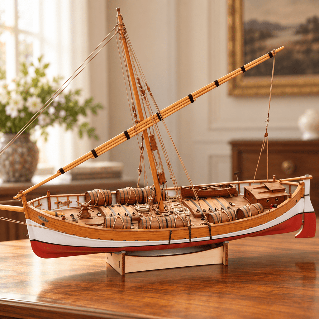 Leudo Mediterranean Wooden Ship Model Kit – 1:48 Scale - Ocean Relic Studio