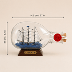 Liberty Ship in a Bottle – Classic Sailing Ship Nautical Decor - Ocean Relic Studio- Handcrafted Wooden Ship Model