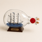 Liberty Ship in a Bottle – Classic Sailing Ship Nautical Decor - Ocean Relic Studio- Handcrafted Wooden Ship Model