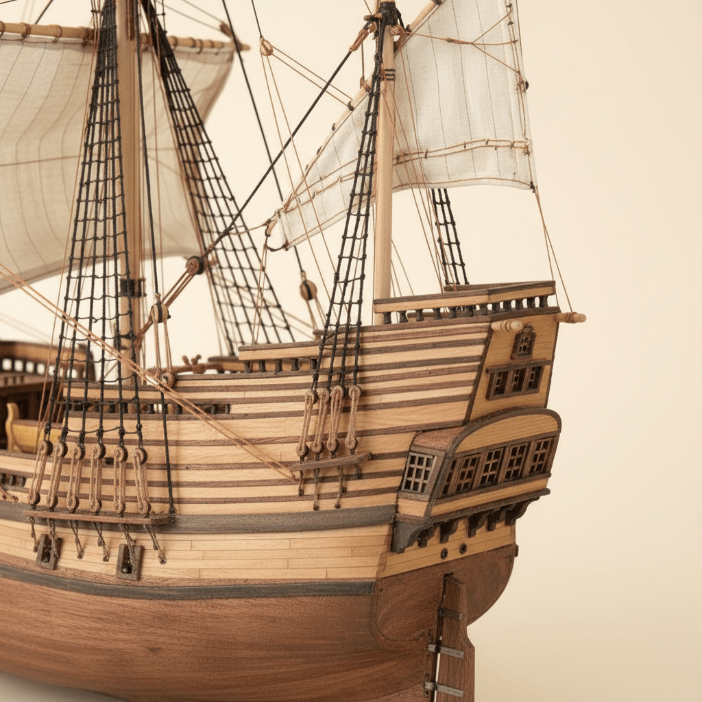 Mayflower 1620 Wooden Ship Model Kit – 1:48 Scale Handcrafted Sailing Ship - Ocean Relic Studio- Handcrafted Wooden Ship Model