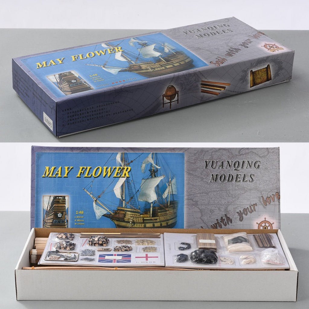 Mayflower 1620 Wooden Ship Model Kit – 1:48 Scale Handcrafted Sailing Ship - Ocean Relic Studio- Handcrafted Wooden Ship Model