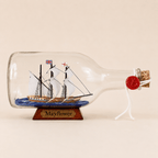 Mayflower Ship in a Bottle – Pilgrim Voyage Nautical Decor - Ocean Relic Studio- Handcrafted Wooden Ship Model