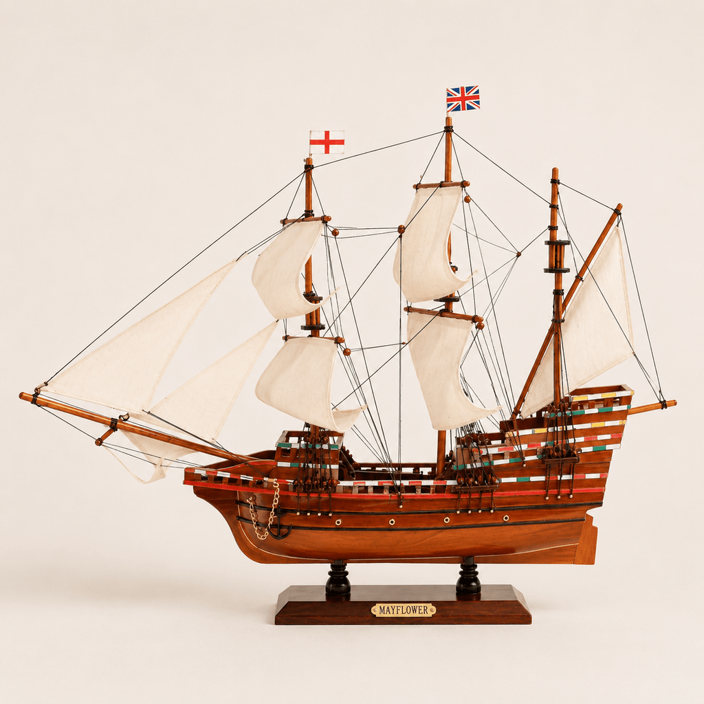 Mayflower Wooden Ship Model – Premium 60 cm - Ocean Relic Studio- Handcrafted Wooden Ship Model