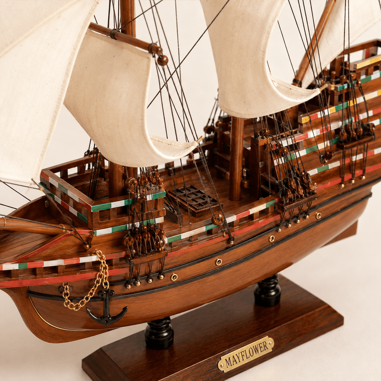 Mayflower Wooden Ship Model – Premium 60 cm - Ocean Relic Studio- Handcrafted Wooden Ship Model