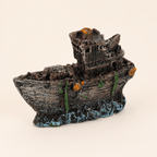 Mini Shipwreck Resin Ship Model – Weathered Ocean Floor Decor - Ocean Relic Studio- Handcrafted Wooden Ship Model