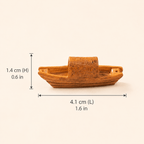 Miniature Chinese Cabin Boat Resin Model – River Sampan 4.1 cm - Ocean Relic Studio- Handcrafted Wooden Ship Model