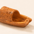 Miniature Chinese Cabin Boat Resin Model – River Sampan 4.1 cm - Ocean Relic Studio- Handcrafted Wooden Ship Model