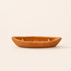 Miniature Rowboat Resin Model – Open Hull Wooden Boat 4.5 cm - Ocean Relic Studio- Handcrafted Wooden Ship Model