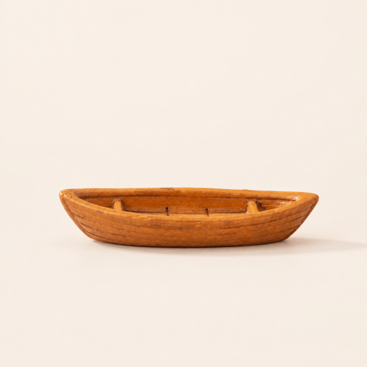 Miniature Rowboat Resin Model – Open Hull Wooden Boat 4.5 cm - Ocean Relic Studio- Handcrafted Wooden Ship Model