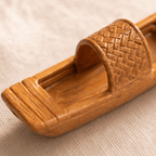 Miniature Wicker Boat Resin Model – Chinese River Vessel 4.7 cm - Ocean Relic Studio- Handcrafted Wooden Ship Model