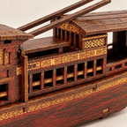 Nanhu Red Boat Wooden Ship Model – Classic 38 cm - Ocean Relic Studio