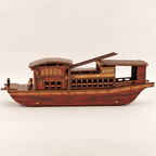 Nanhu Red Boat Wooden Ship Model – Classic 38 cm - Ocean Relic Studio