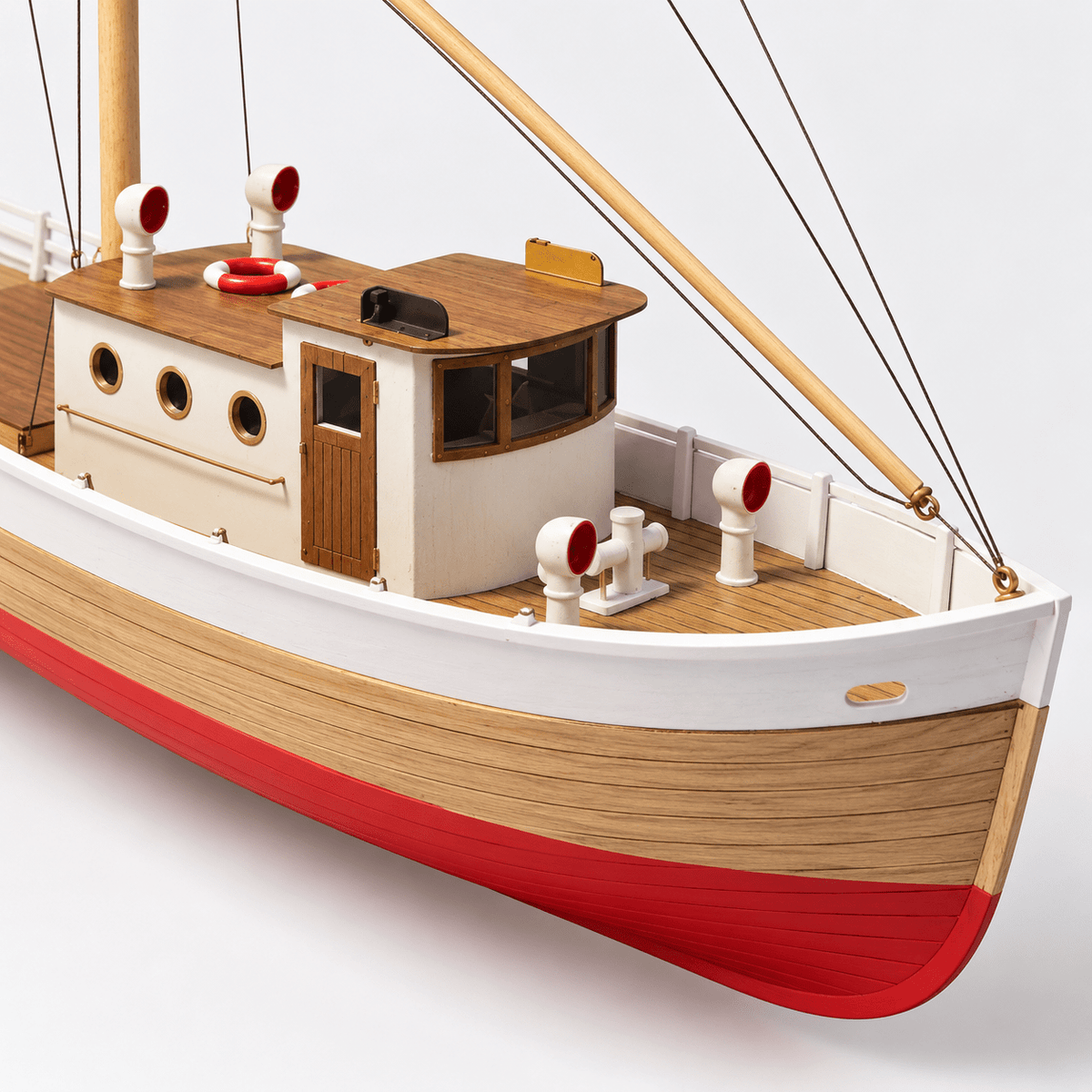Naxos Fishing Boat Wooden Ship Model Kit – Classic 33 cm - Ocean Relic Studio