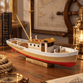 Naxos Fishing Boat Wooden Ship Model Kit – Classic 33 cm - Ocean Relic Studio