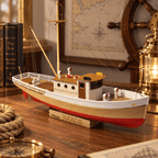 Naxos Fishing Boat Wooden Ship Model Kit – Classic 33 cm - Ocean Relic Studio