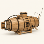 Nikonov Submarine Wooden Ship Model Kit – World's First Submarine - Ocean Relic Studio- Handcrafted Wooden Ship Model