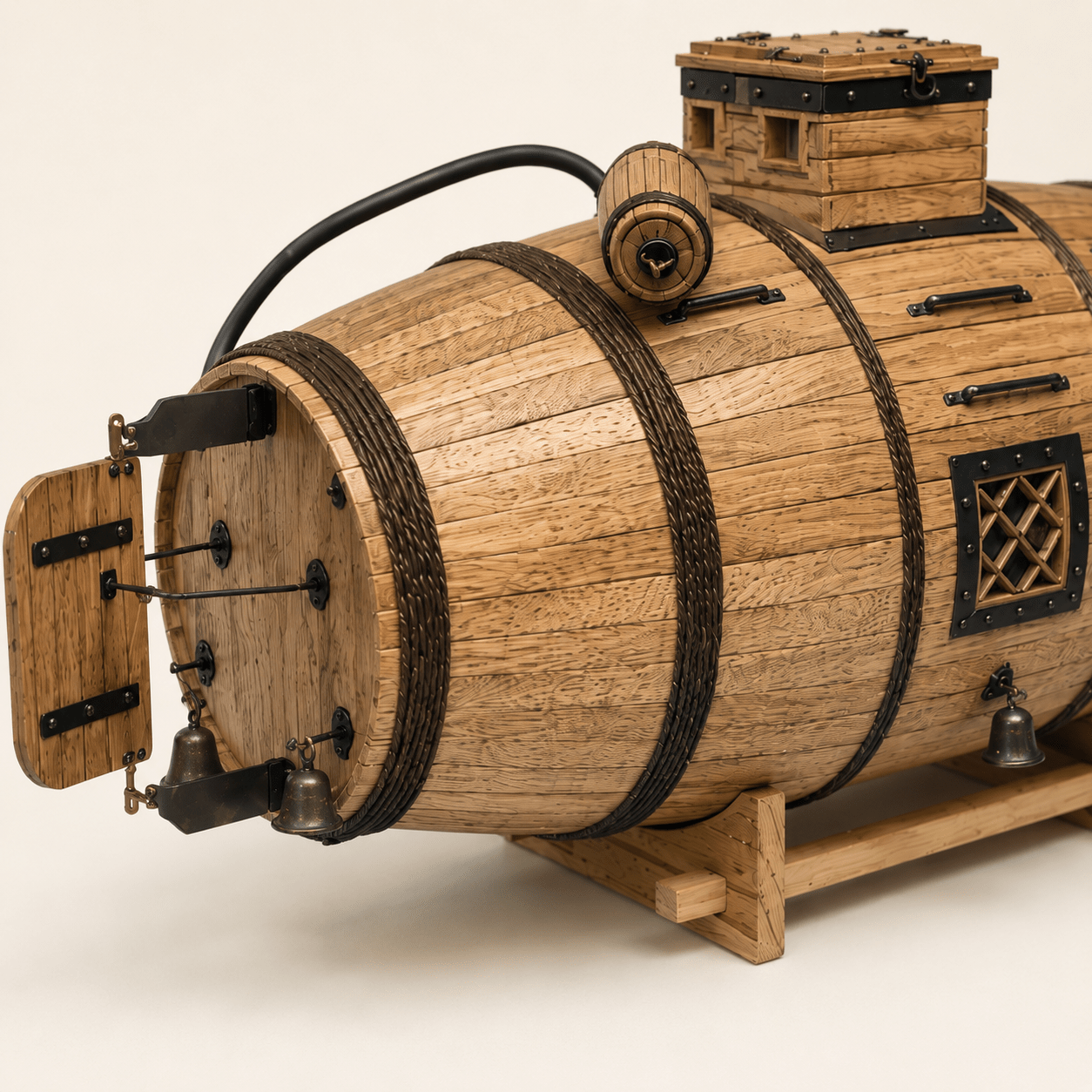 Nikonov Submarine Wooden Ship Model Kit – World's First Submarine - Ocean Relic Studio- Handcrafted Wooden Ship Model