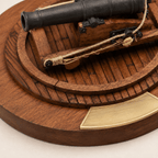 Oneida 32-Pound Naval Cannon Turret Wooden Model Kit – 1:50 Scale Gun Platform - Ocean Relic Studio- Handcrafted Wooden Ship Model