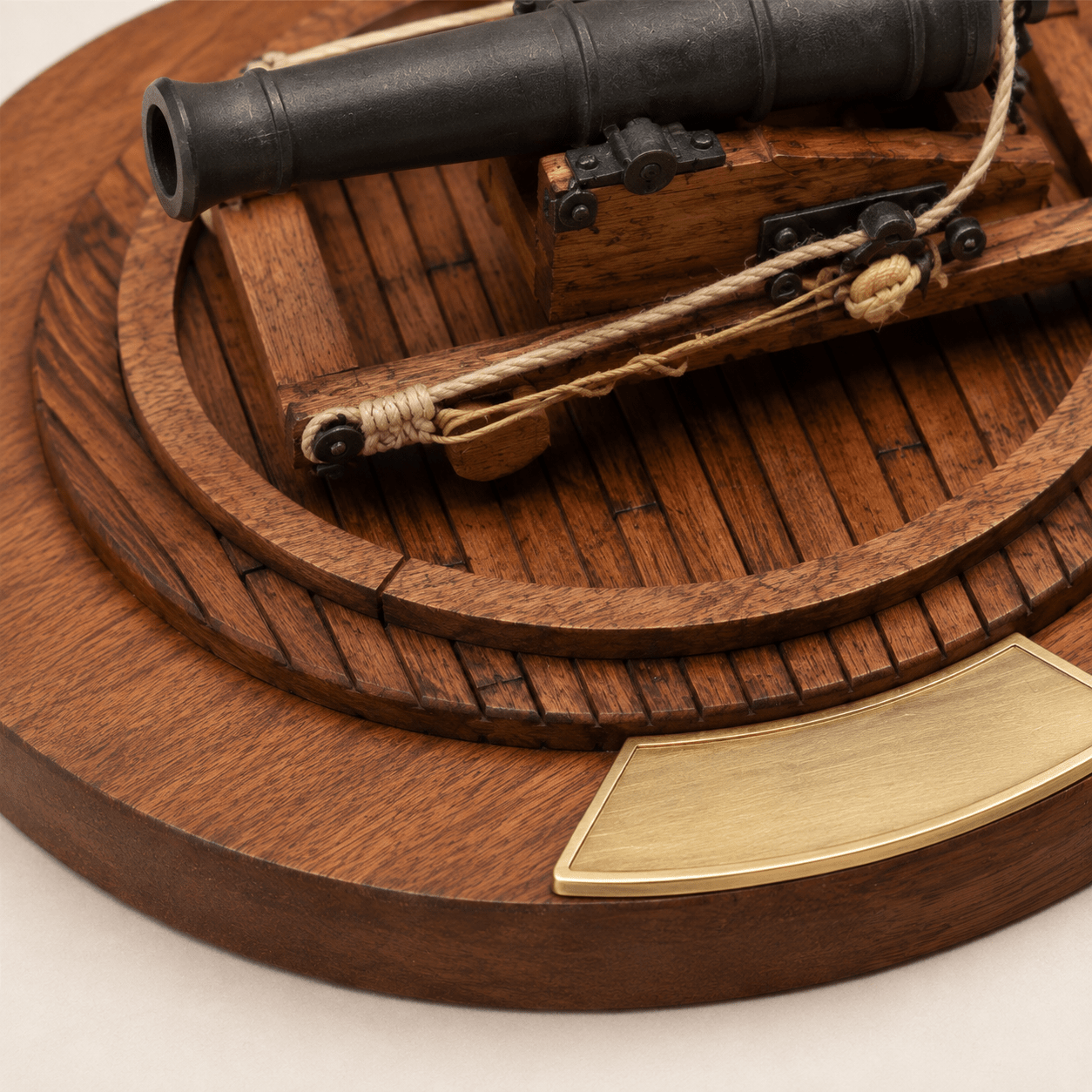 Oneida 32-Pound Naval Cannon Turret Wooden Model Kit – 1:50 Scale Gun Platform - Ocean Relic Studio- Handcrafted Wooden Ship Model
